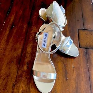 Steve Madden strappy silver heels
